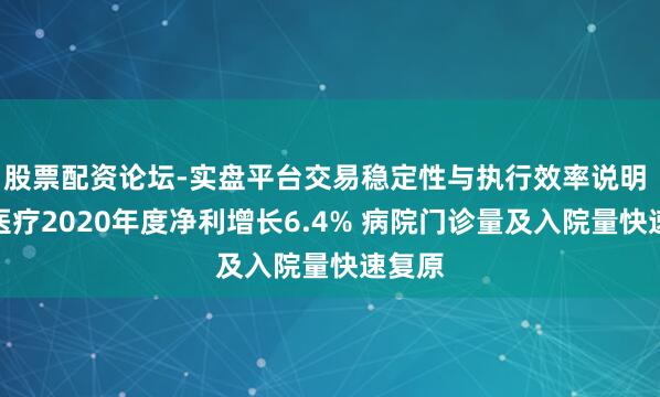 股票配资论坛-实盘平台交易稳定性与执行效率说明 润达医疗2020年度净利增长6.4% 病院门诊量及入院量快速复原
